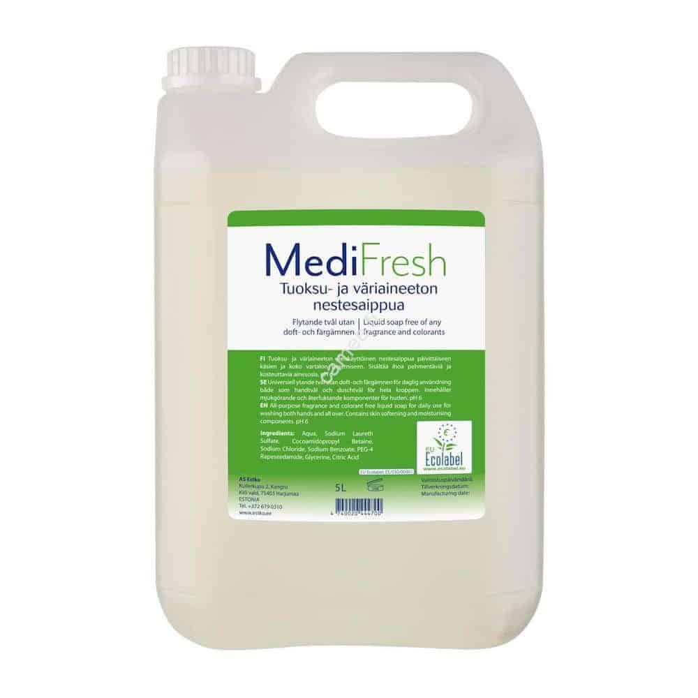 medifresh tuoksu- ja väriaineeton nestesaippua 5l